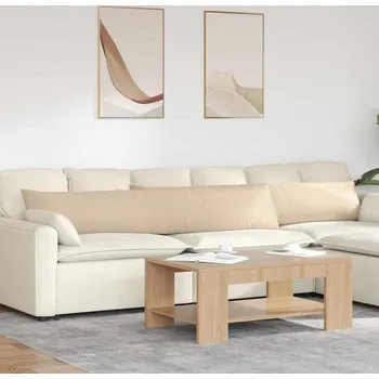 Polštář vidaXL Pohovkové polštáře 2 pcs Krémová 200 x 40 cm textil [42013901]