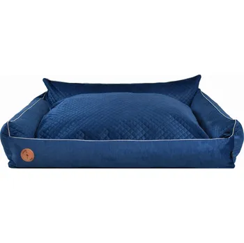 Pelíšek pro psa Pelech pro psy Rocky s polštářem Barva: Námořnická modř, Rozměr: L 97 cm x 86 cm