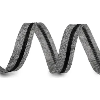 Zažehlovací proužek do švů s tkanicí, barva 2 šedá