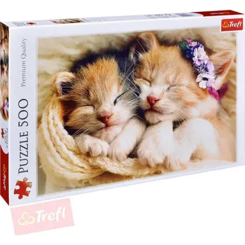 Puzzle Trefl PUZZLE Foto Spící koťata 500 dílků 48x34cm skládačka 137271