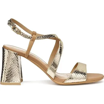 Dámské sandále Kožené sandály Geox D NEW ERAKLIA 80 T01 D652KA0KYTUC2235 zlatá GLD, EUR 38