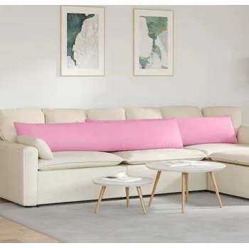 Polštář vidaXL Pohovkové polštáře 2 pcs Růžová 200 x 40 cm textil [42013883]