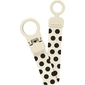 dudlíky Všetky značky||BIBS STUDIO BIBS STUDIO Polka Loop klip na cumlík Ivory