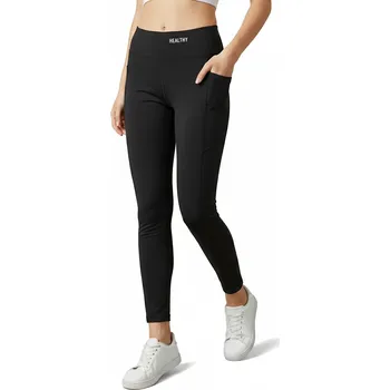 Dívčí oblečení DÍVČÍ FUNKČNÍ LEGÍNY PROSPORT NOVINKA Barva: Černé/ bílý nápis, Velikost: 158