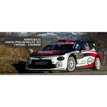 autíčko Lancia Ypsilon Rally2 HF Integrale - Rallye Monte Carlo 2026 #21 Rossel - Dunand 1:43 IXO