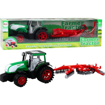 autíčko Traktor s přívěsem Zemědělský stroj Strunový válec Sekačka