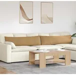 vidaXL Pohovkové polštáře 2 pcs Hnědá 145 x 40 cm Žebrovaná látka [42013850]