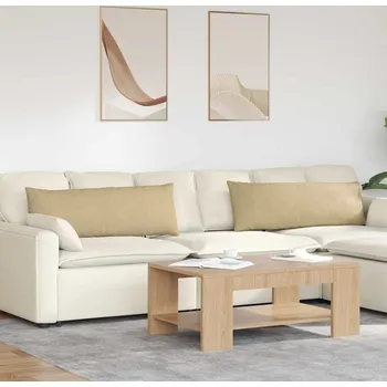 Polštář vidaXL Pohovkové polštáře 2 pcs Šedozelená 120 x 40 cm Žebrovaná látka [42013821]