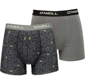 Pánské spodní prádlo Pánské boxerky O'Neill BOXER OUTLINE LOGO 2-PACK L Černá, Šedá