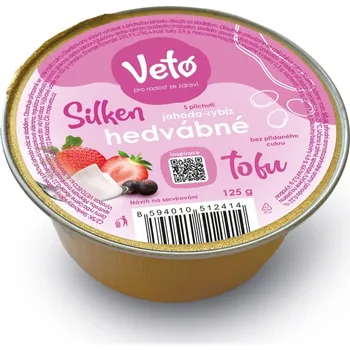 Bonbon Veto Eco Tofu hedvábné s příchutí jahoda a rybíz (125 g)