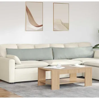 Polštář vidaXL Pohovkové polštáře 2 pcs Světle šedá 145 x 40 cm [42013842]