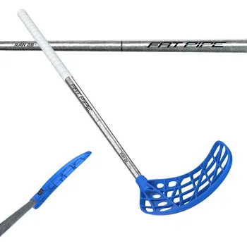 Florbal Fat Pipe RAW 28 S´LINING Florbalová hůl bílá / stříbrná, Pravá (pravá ruka dole), 104cm (=114cm)