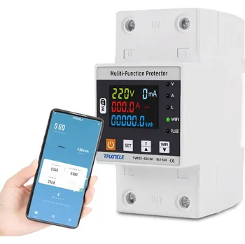 Tuya WiFi 8v1 elektroměr 170-270V/63A KWS-302