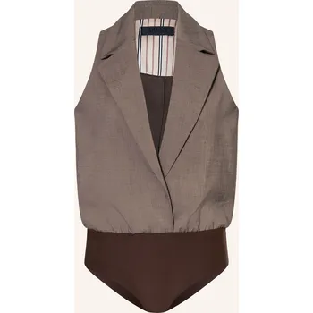 Dámská vesta Liu Jo Tělo, tmavě hnědá