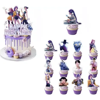 Party dekorace Dekorace na dort - TOPPER KPOP - 13 ks (Značka: MINISO)