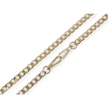 Řetízek na kabelky a mobilní telefony s karabinou délka 120 cm, barva zlatá klasik