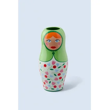 Váza Dekorativní váza Fluid Market doll flower 25 cm AAVSERUSSIANFLW vícebarevná MLC