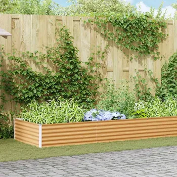 Vyvýšený záhon vidaXL Zahradní vyvýšený záhon 485 x 100 x 36 cm Pozinkovaná ocel [42017362]