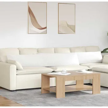 Polštář vidaXL Pohovkové polštáře 2 pcs Bílá 200 x 40 cm textil [42013879]