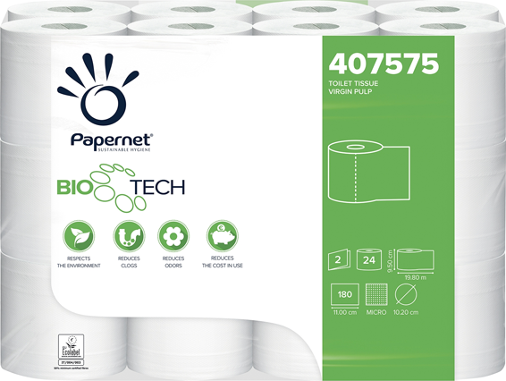 Toaletní papír 2vrstvy s Bio Tech technologií 19,8m 24ks