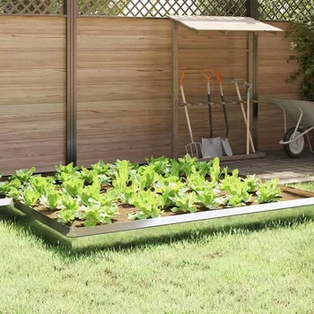 Plotovka vidaXL Plaňka na šneky Stříbrná 50 x 3,5 x 25 cm Pozinkovaná ocel [874852]