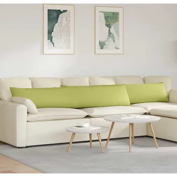 Polštář vidaXL Pohovkové polštáře 2 pcs Světlá zelená 200 x 40 cm textil [42013878]