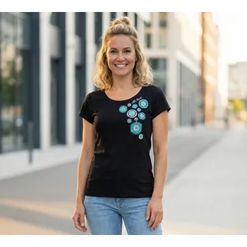 Dámské tričko Dámské triko ALTISPORT ALW053122 ČERNOTYRKYSOVÁ XS