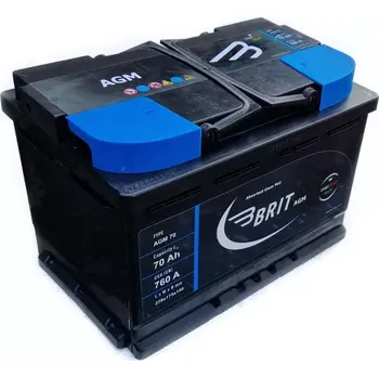 Autobaterie Autobaterie BRIT AGM 80 Ah - Baterie AGM START&STOP (Autobaterie pro vozidla se systémem Start-Stop. Vysoká cyklická odolnost, rychlé dobíjení, ideální pro Start&Stop systémy)