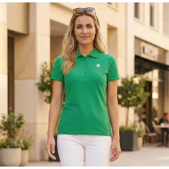 Dámské tričko Dámské triko s límečkem ALTISPORT CARRYOVER ALW065210 STŘEDNĚ ZELENÁ L