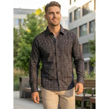 Pánská košile Pánská košile ALTISPORT GREEN TMAVĚ ŠEDÁ S