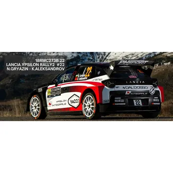 autíčko Lancia Ypsilon Rally2 HF Integrale - Rallye Monte Carlo 2026 #22 Gryazin - Aleksandrov 1:18 IXO