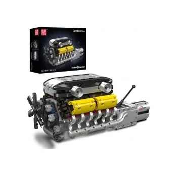 ostatní stavebnice Automobilový 12válcový motor LAMBO V12 s převodovkou Mould King 10202 - MKing Engine