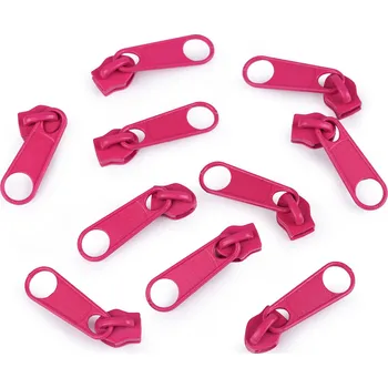 Zip Jezdec ke spirálovým zipům No 5 pro metráž typu POL, střední, 146/17-1831 růžová tmavá