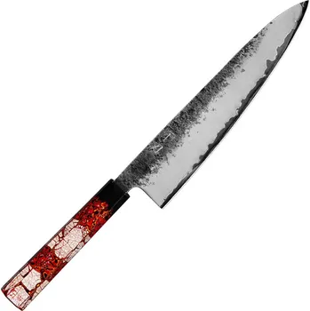 Kuchyňský nůž Konoll Knives Kuchyňský nůž Chef/Gyuto 210 mm Konoll® Black Forging Aogami - Red
