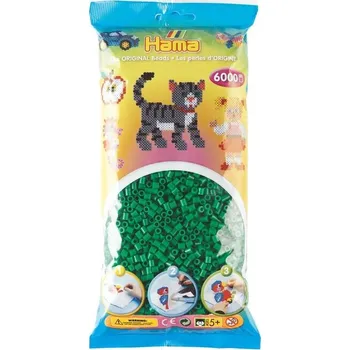 Dětské navlékací korálky Koraliki Midi zielone w woreczku (6000szt.), Hama