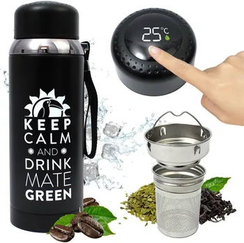 Sítko na čaj Mate Green Termoska na čaj, kávu a Yerba Mate černá 800 ml
