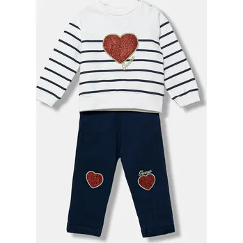 Kojenecká souprava Bavlněná tepláková souprava pro miminka Guess A6RG06.KA6R4.PPY2 bílá 00X, vel. 62-68