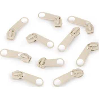 Zip Jezdec ke spirálovým zipům No 5 pro metráž typu POL, velké, 103 krémová nejsvět.