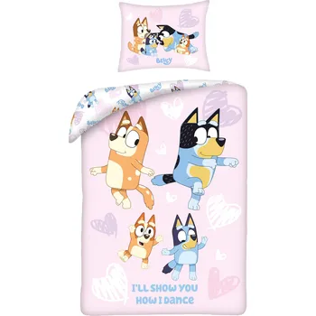 Povlečení Halantex Bavlněné povlečení 140x200 + 70x90 cm - Bluey "Dance"