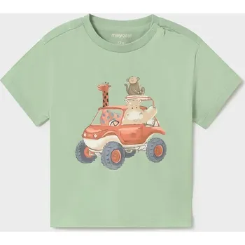 Dětská móda Dětské bavlněné tričko Mayoral 1010.3F.Baby.PPY2 zelená 97X, vel. 98