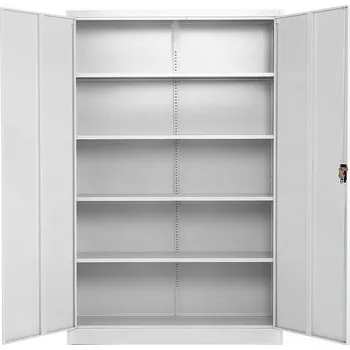 Skříňka na nářadí Rauman Univerzální kovová skříň 120 x 40 x 185 cm, cylindrický zámek - šedá + doprava ZDARMA