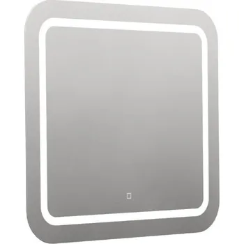 Zrcadlo Siko Zaoblené zrcadlo 80x70 cm s LED osvětlením, topná fólie, senzor s nastavitelnou teplotou 2700-6500K, IP44 ZIL8070KTLEDS