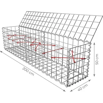 gabiony TopStone Gabionový koš 50x100 mm 200 x 40 x 50 cm