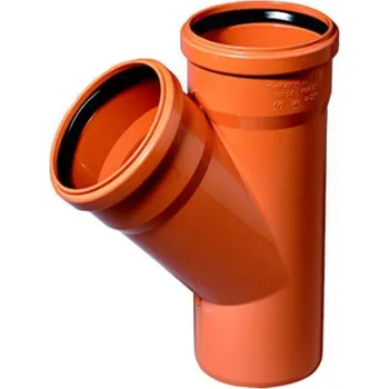Kanalizační potrubí KG KGEA odbočka odpadní DN200/ 125, 45 °, PVC, oranžová