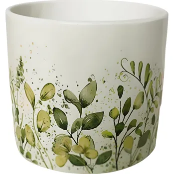 Květináč Keramický květináč s motivem lučního kvítí D 13 cm