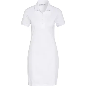 Dámské šaty Lacoste Dámské Polo Šaty Z Piké, bílá, 40