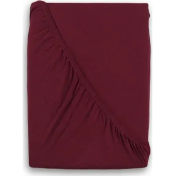 Prostěradlo Kvalitex Luxusní bavlněné JERSEY prostěradlo s lycrou 120x200 cm - vínová