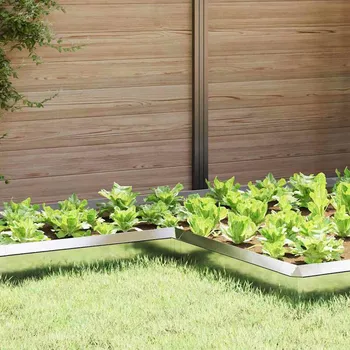 Plotovka vidaXL Plaňka na šneky 4 pcs Stříbrná 10 x 10 x 25 cm Nerezová ocel [874874]