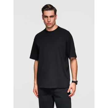 Pánské oblečení Ombre Clothing Černé tričko V1 TSBC-0267