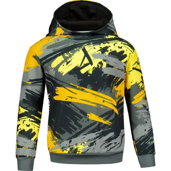 Chlapecká mikina Dětská funkční mikina premium ALTISPORT VOJ/ALK014MI01 ČERNOŽLUTÁ 158